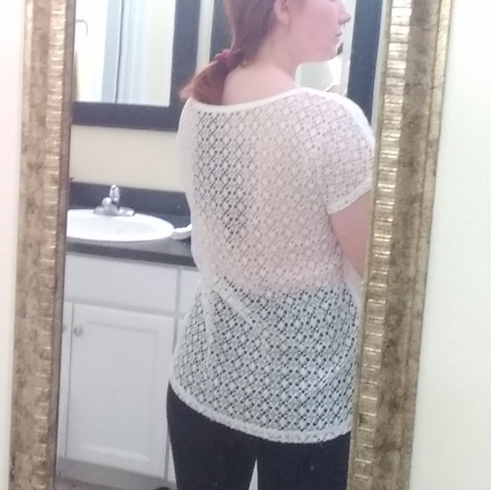 Top with lace back